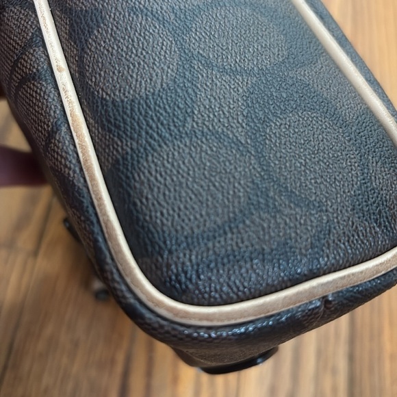 Coach Peyton Mini Signature Cora Domed Satchel Brown Tan # F32584 - Picture 12 of 13